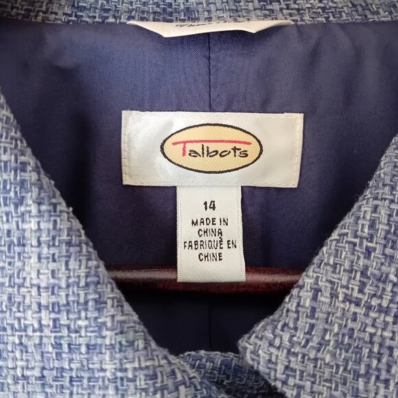 Vintage Talbots Blue Pure Silk Blazer - Picture 6 of 8